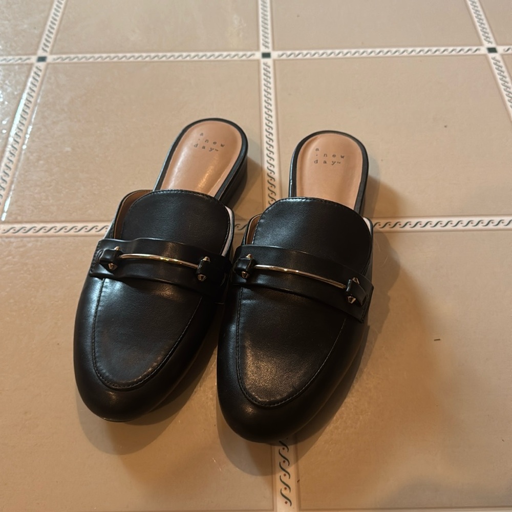 Brand New A New Day Women’s Black Mule Slides Size 10